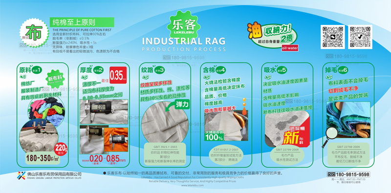 乐客乐布-擦机布生产标准的严格指定与执行